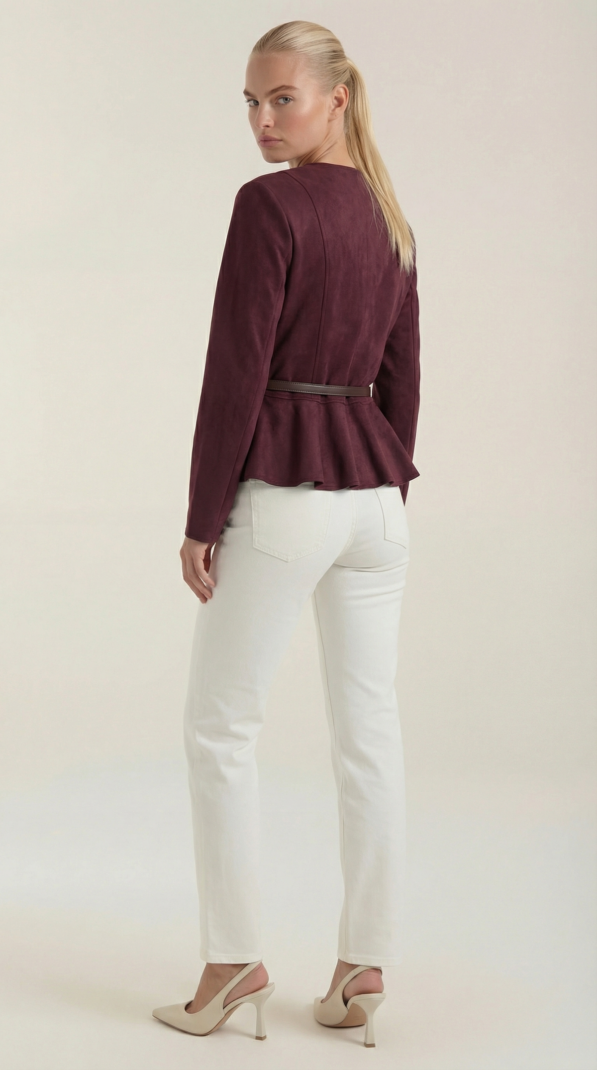 Josie | Chaqueta con peplum y cinturón