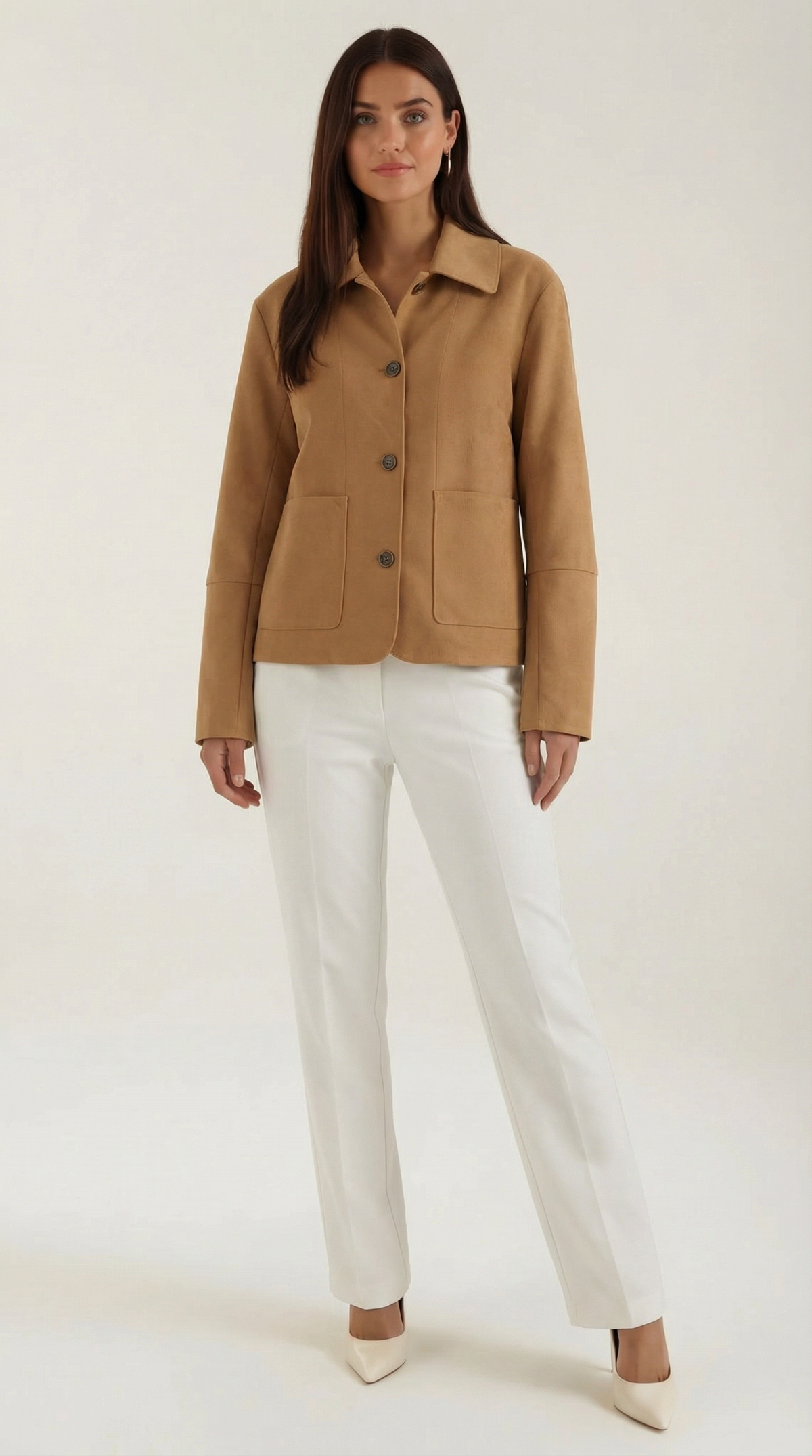 Chaqueta Suave Julie Camel de Alma Sotelo — Camel