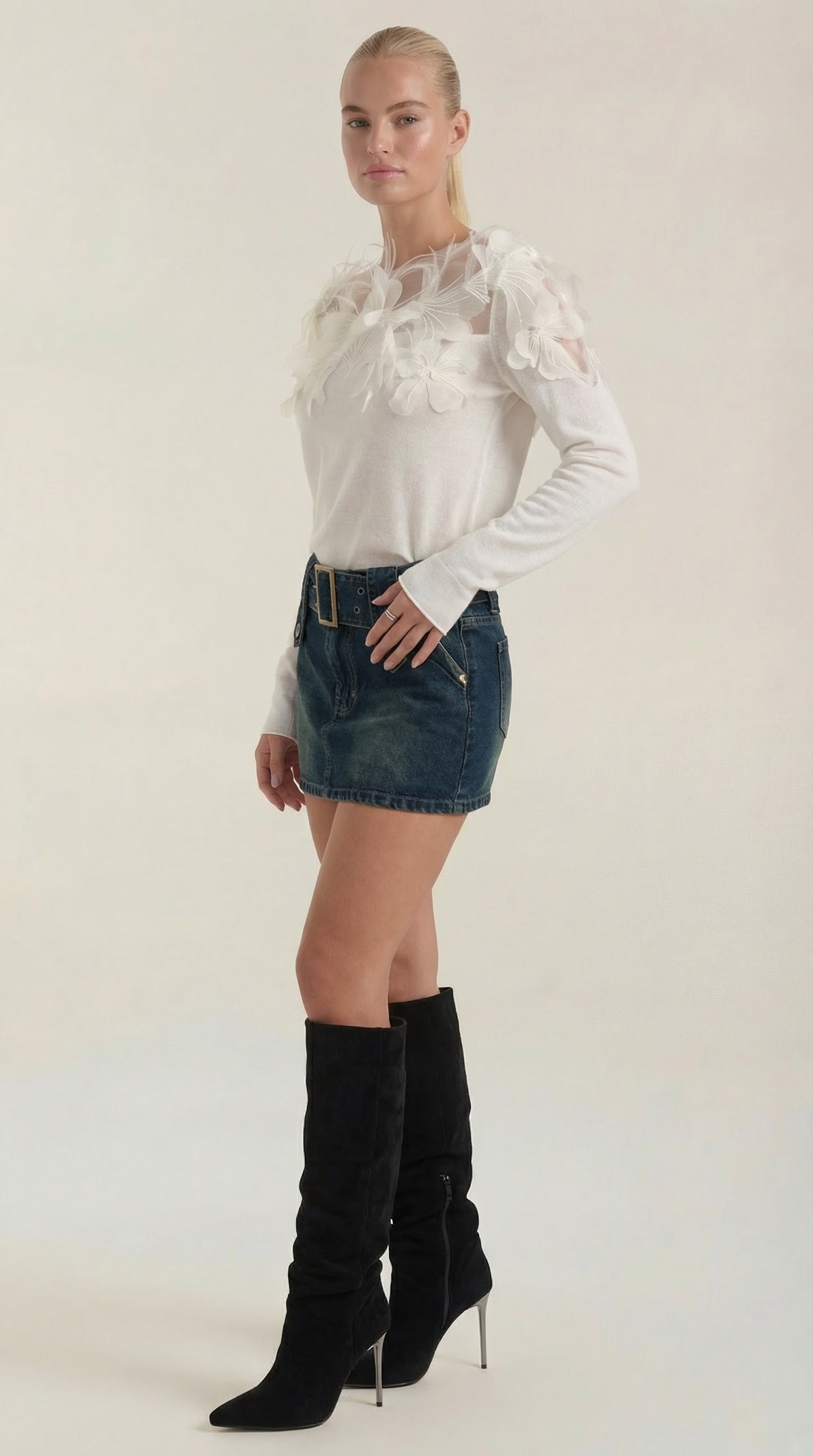 Jersey de Punto con Plumas Marguerite de Alma Sotelo — foto 2