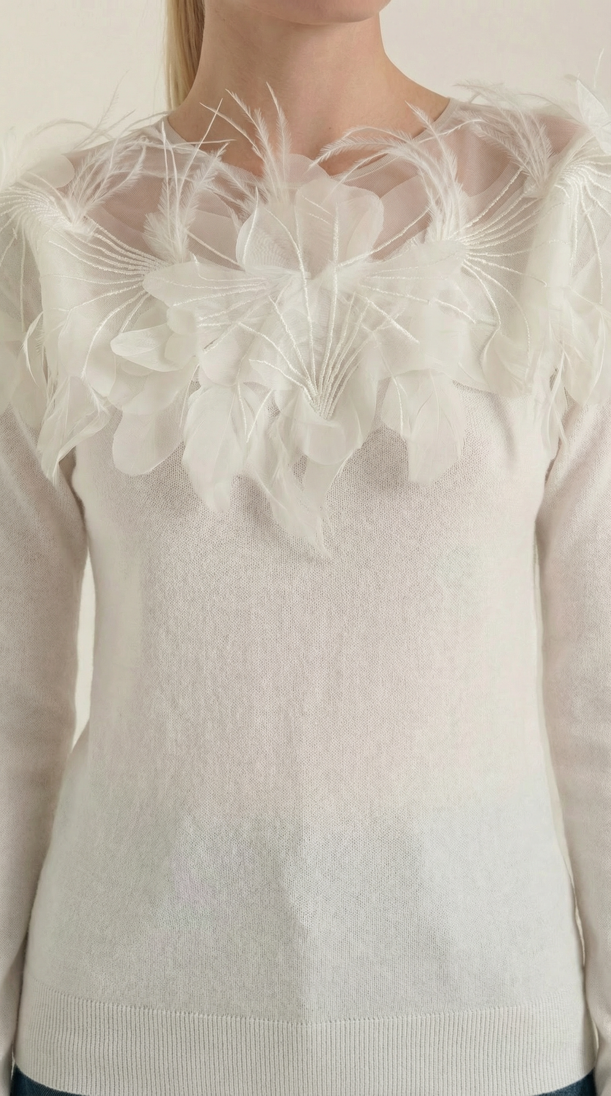 Jersey de Punto con Plumas Marguerite de Alma Sotelo — foto 3