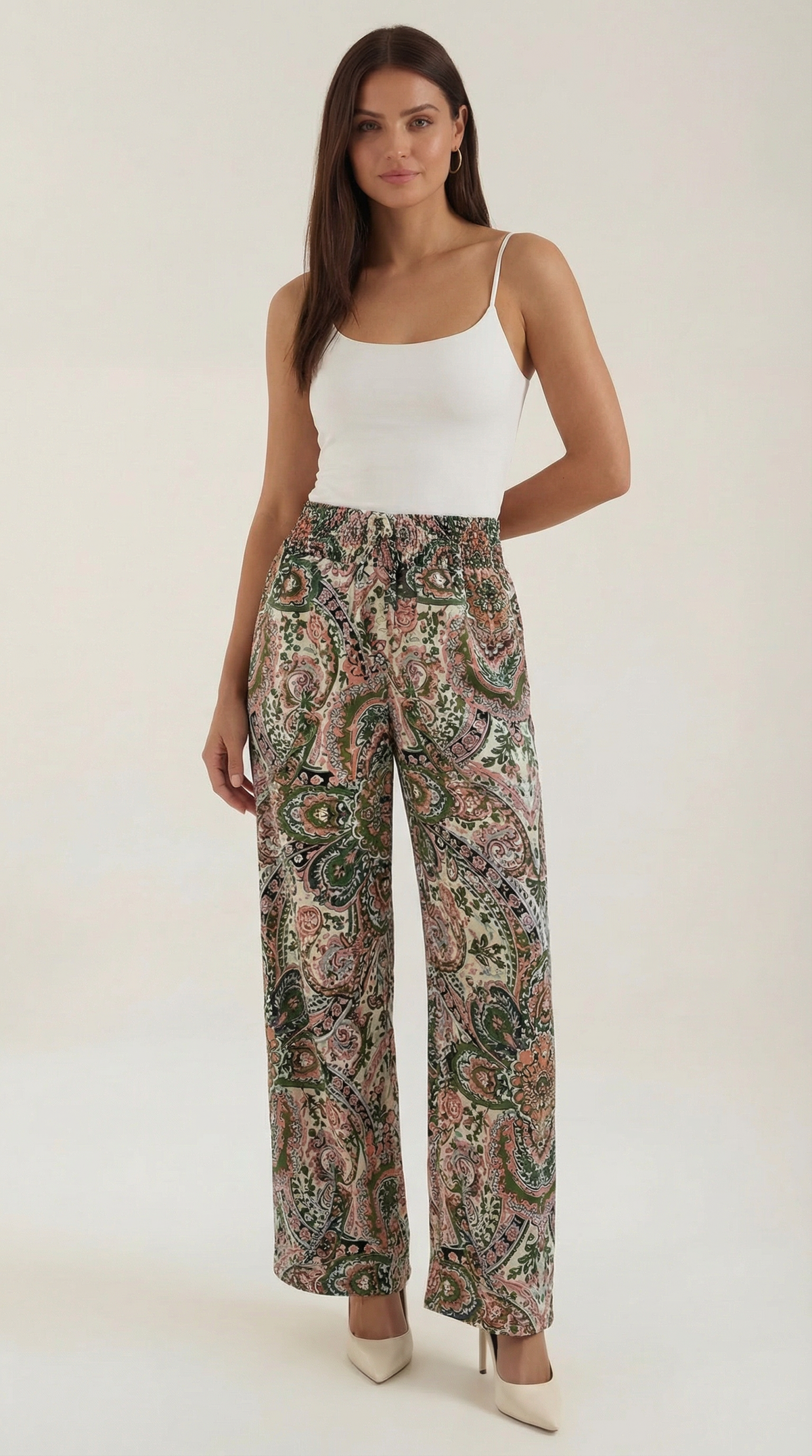 Pam | Pantalón paisley de pierna ancha