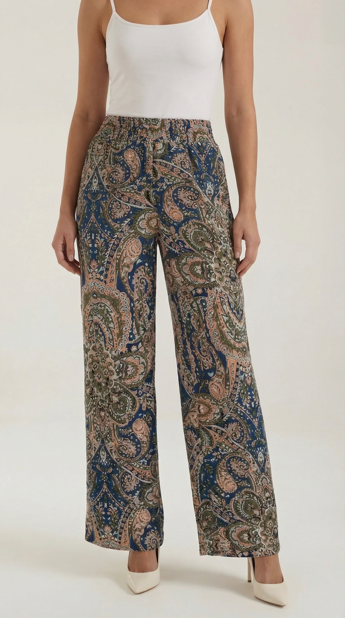 Pam | Pantalón paisley de pierna ancha
