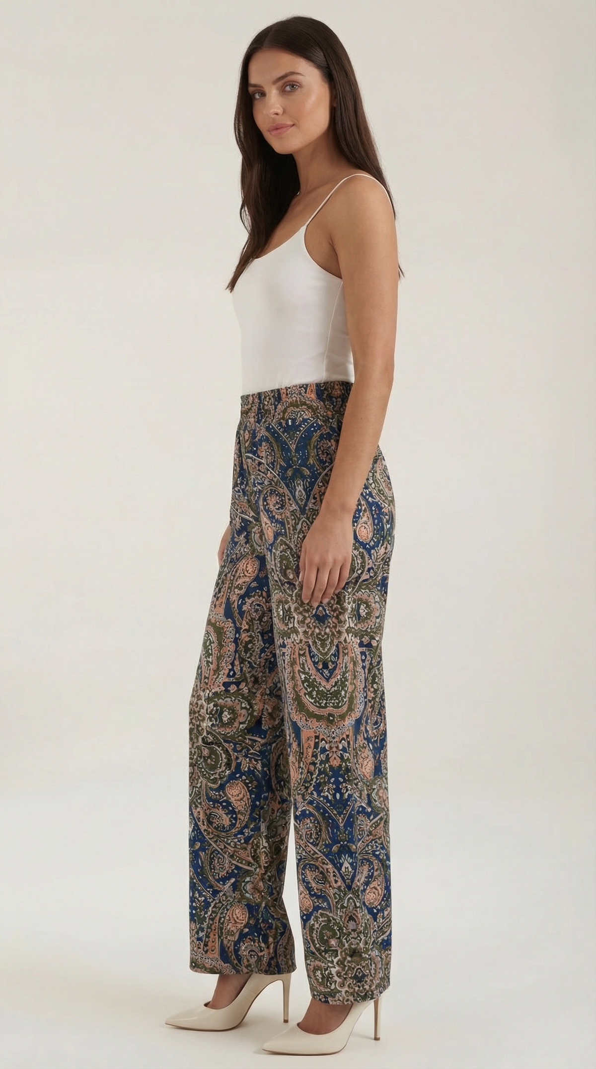 Pam | Pantalón paisley de pierna ancha