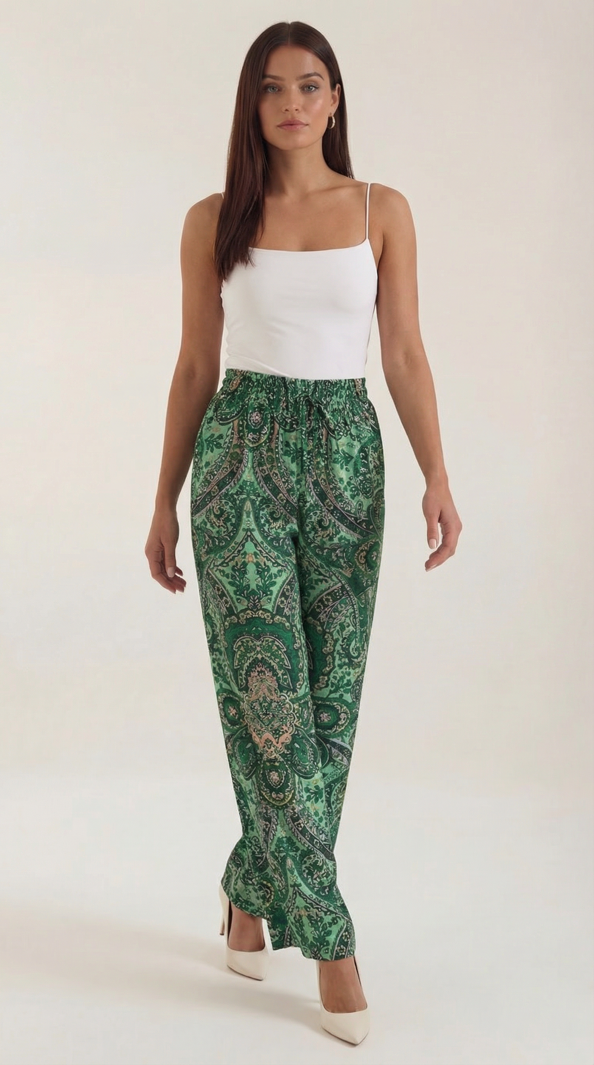Pam | Pantalón paisley de pierna ancha
