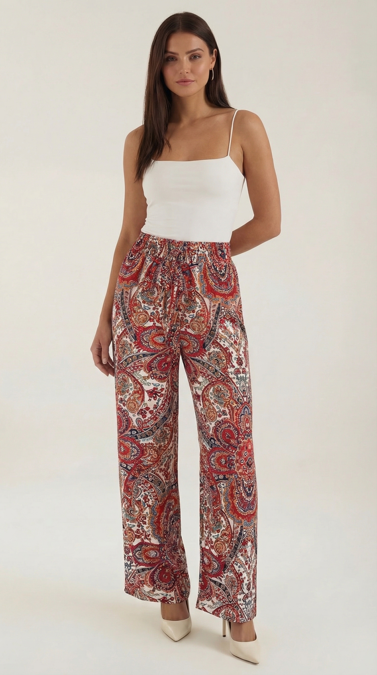 Pam | Pantalón paisley de pierna ancha