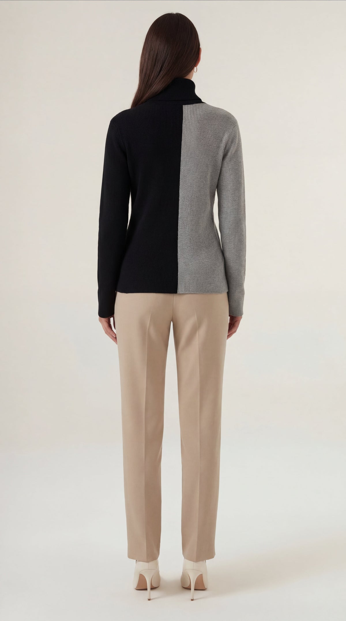 Shannon | Jersey de cuello alto bicolor