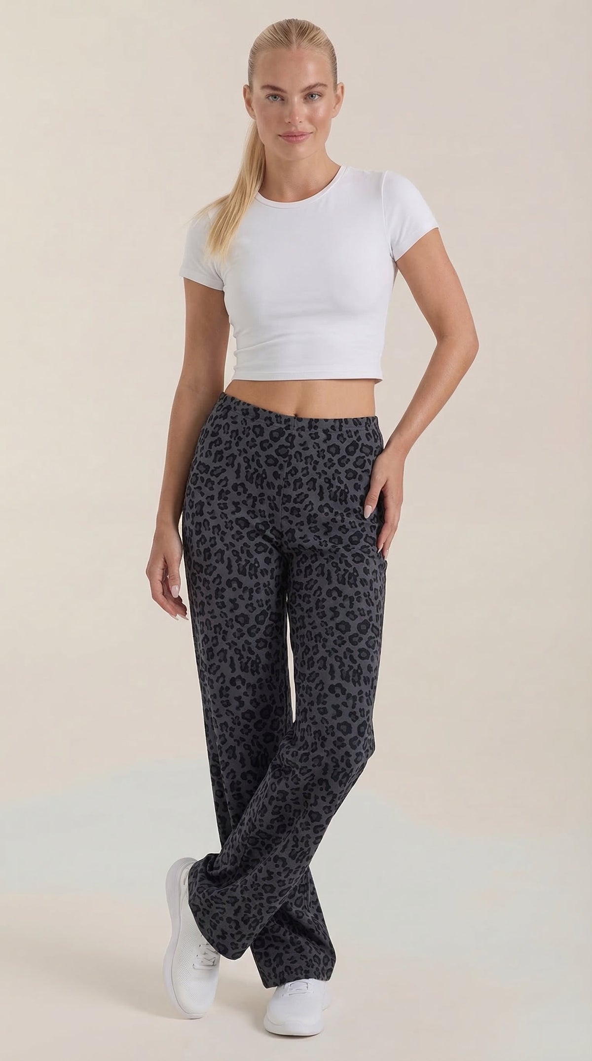 Cleo | Pantalón de leopardo de pierna ancha