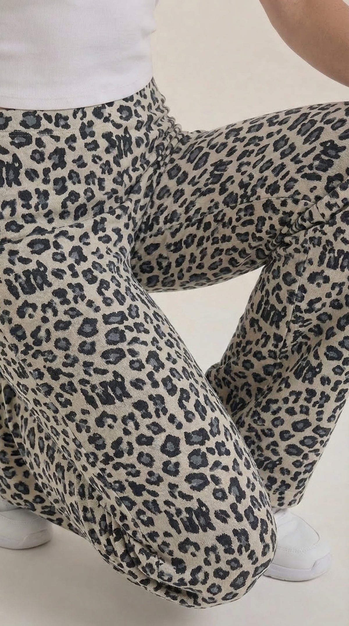 Cleo | Pantalón de leopardo de pierna ancha
