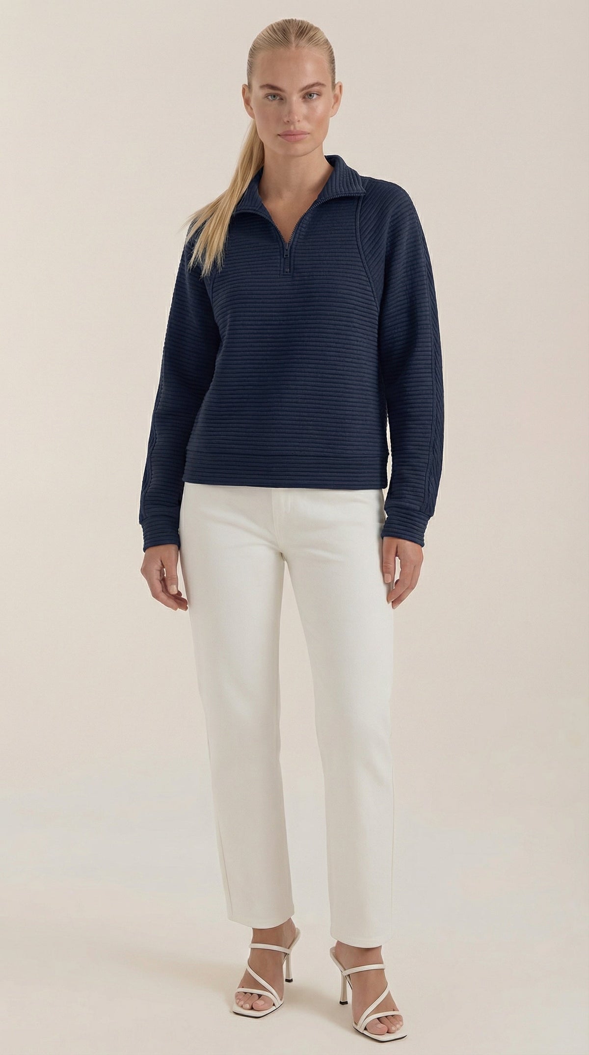 Melinda | Jersey polo con media cremallera
