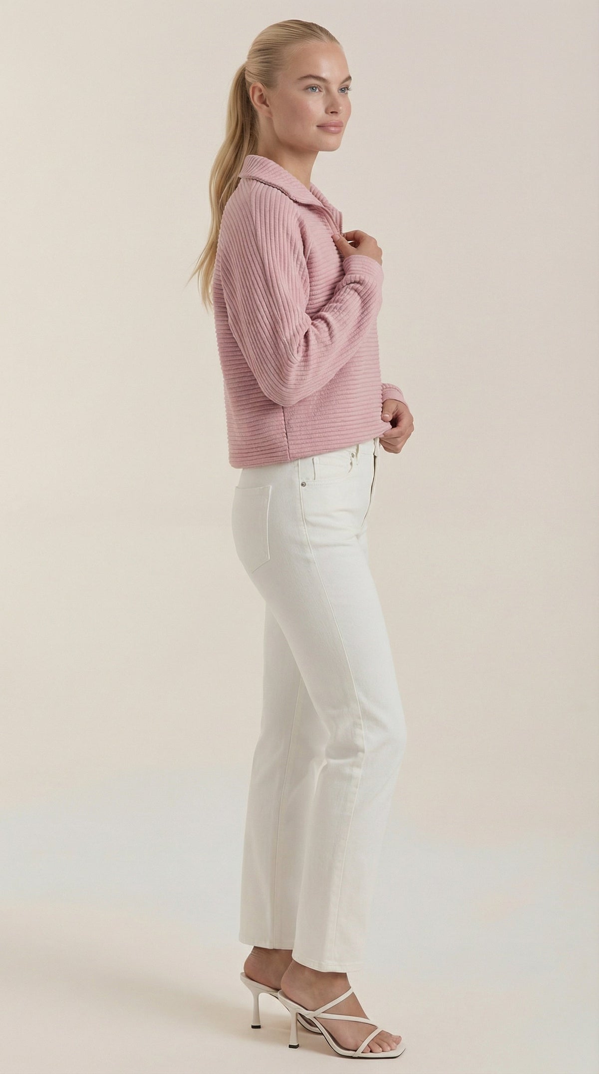 Melinda | Jersey polo con media cremallera