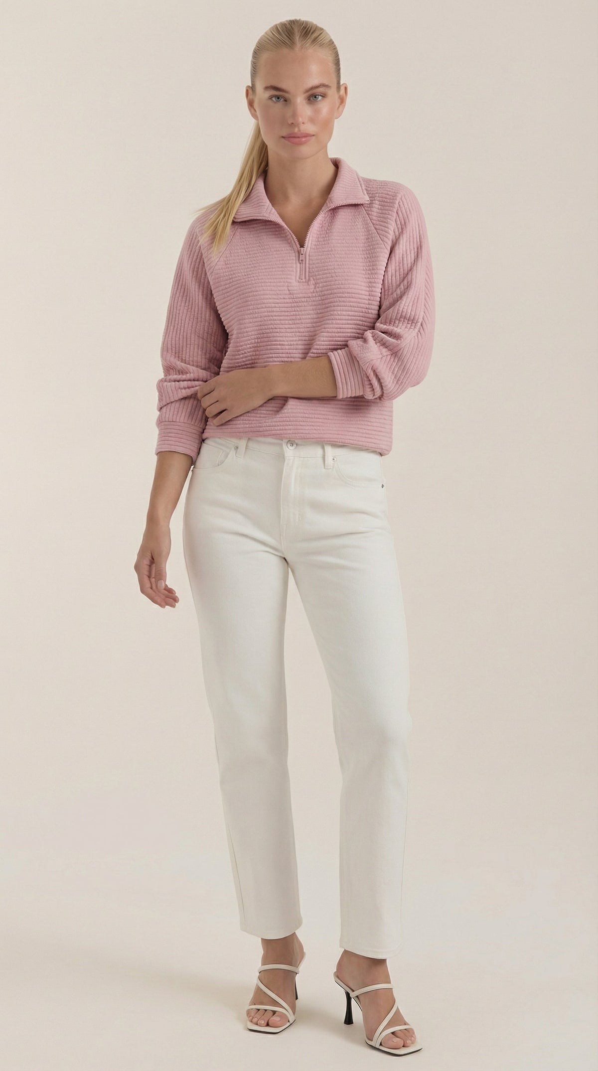 Melinda | Jersey polo con media cremallera