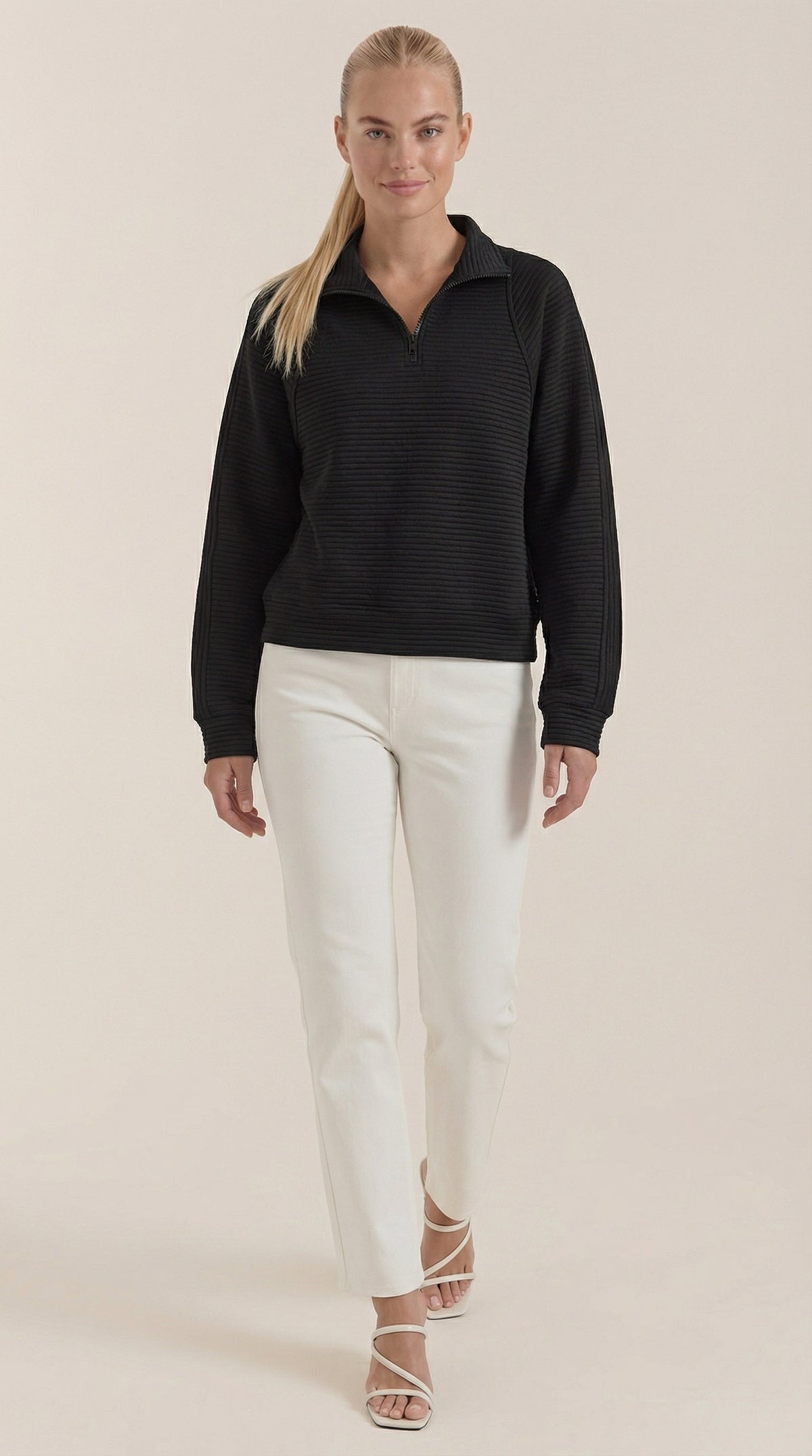Melinda | Jersey polo con media cremallera