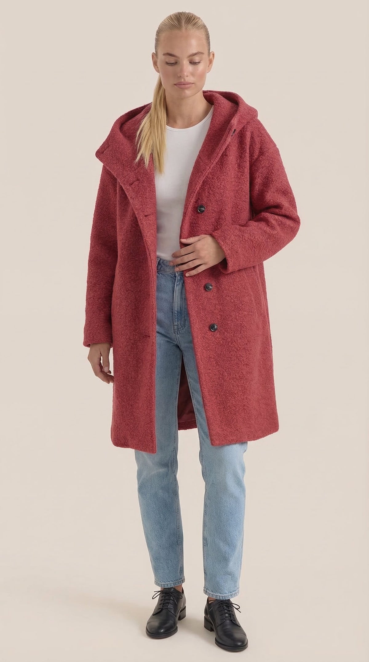 Meredith | Abrigo largo con capucha